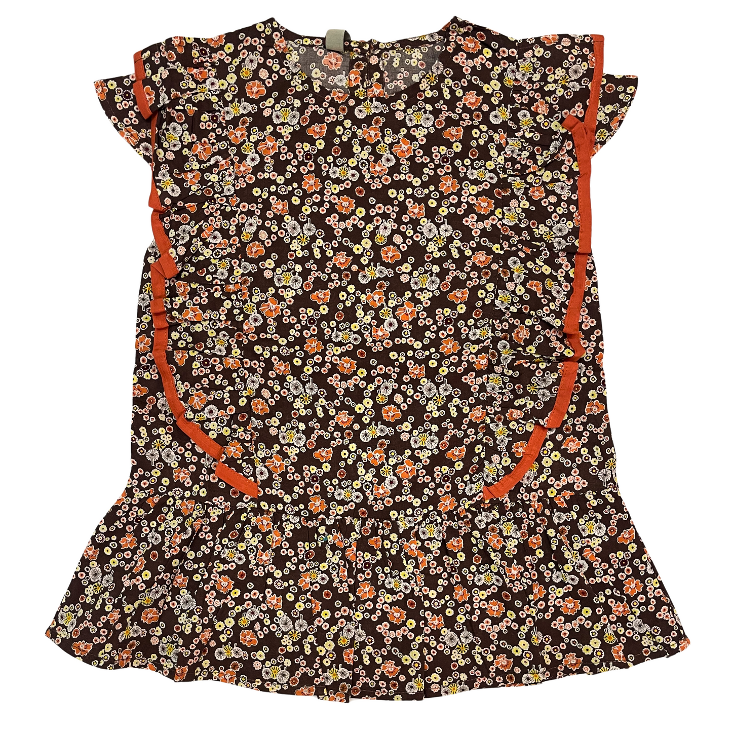 GIRLS TOP PRINTED S25GTP002 BROWN