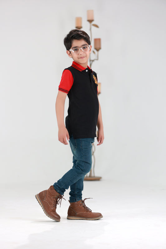 BOYS POLO T-SHIRT S25BPL006 RED