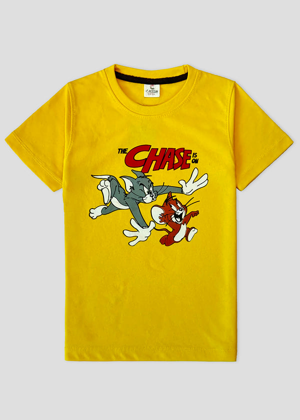 THE CHASE IS ON T-SHIRT (YELLOW)