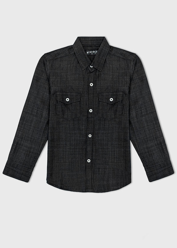 BOY DENIM SHIRT S25BSC009 BLACK