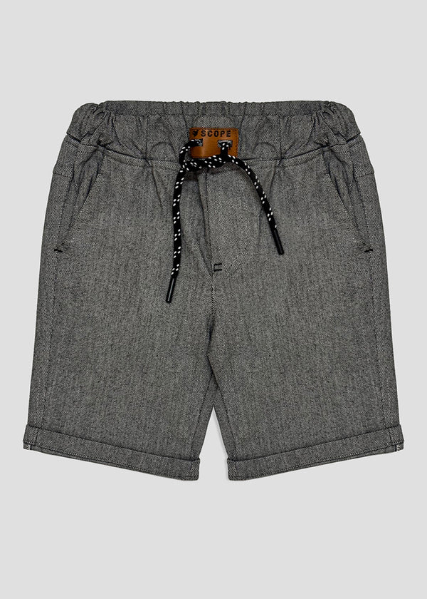 BOYS COTTON TEXTURE SHORTS LIGHT (BLUE)