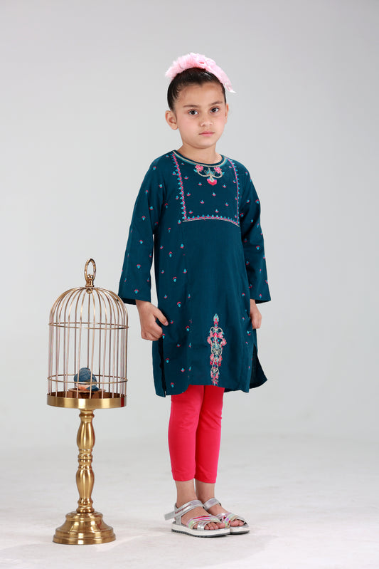 GIRLS KURTI PRINTED S25GKI002 BLUE