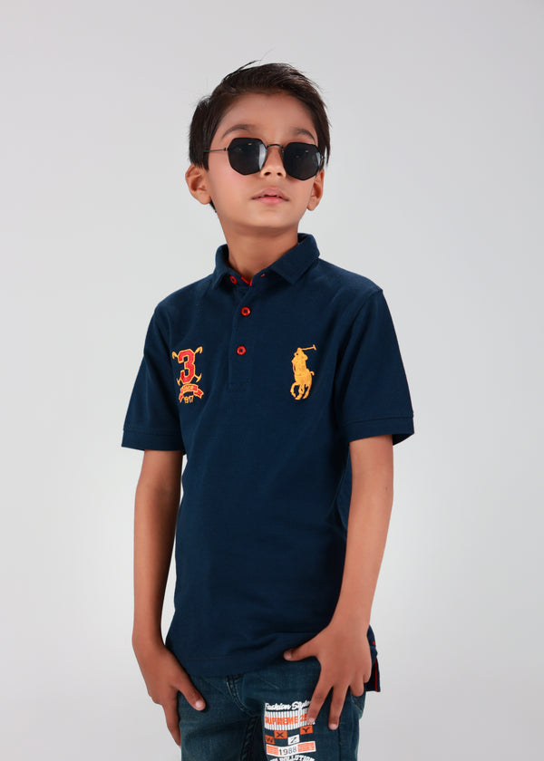 BOY POLO # 3 (NAVY)