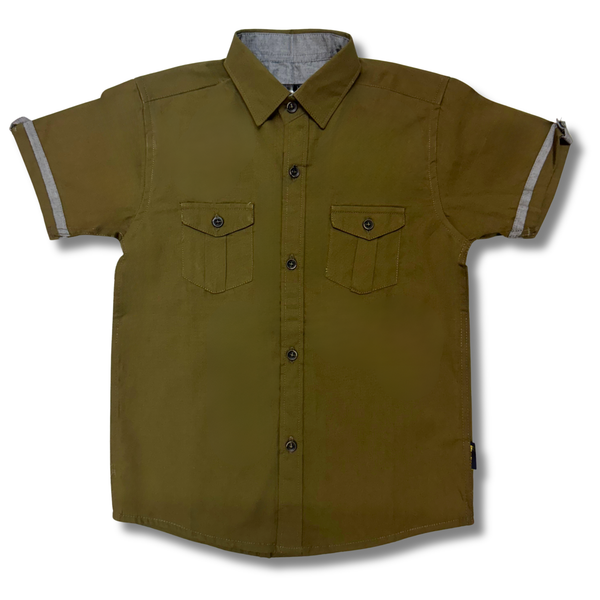 CASUAL SHIRT HALF SLEEVES (MEHNDI)