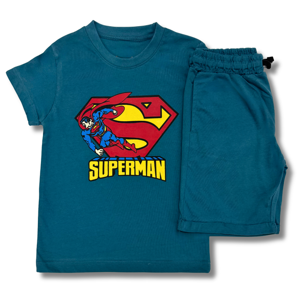 BOY SUPERMAN SUIT (ZINC)