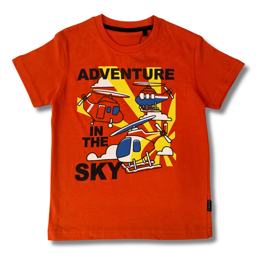 HELICOPTER T-SHIRT S25BTS006 ORANGE