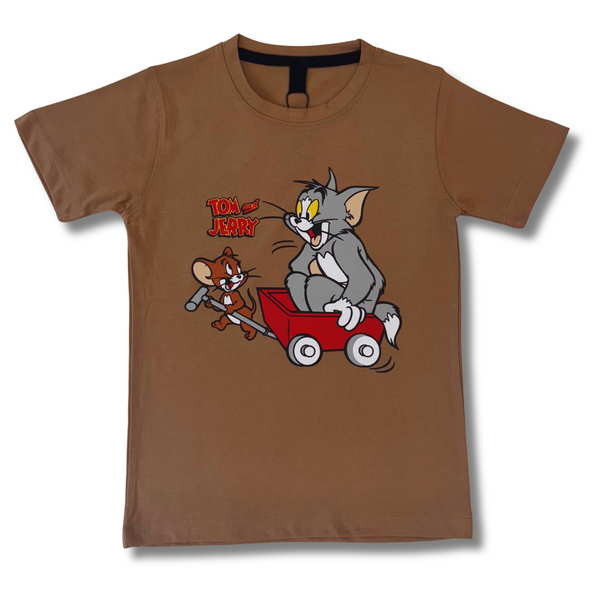 TOM & JERRY T-SHIRT LIGHT (BROWN)