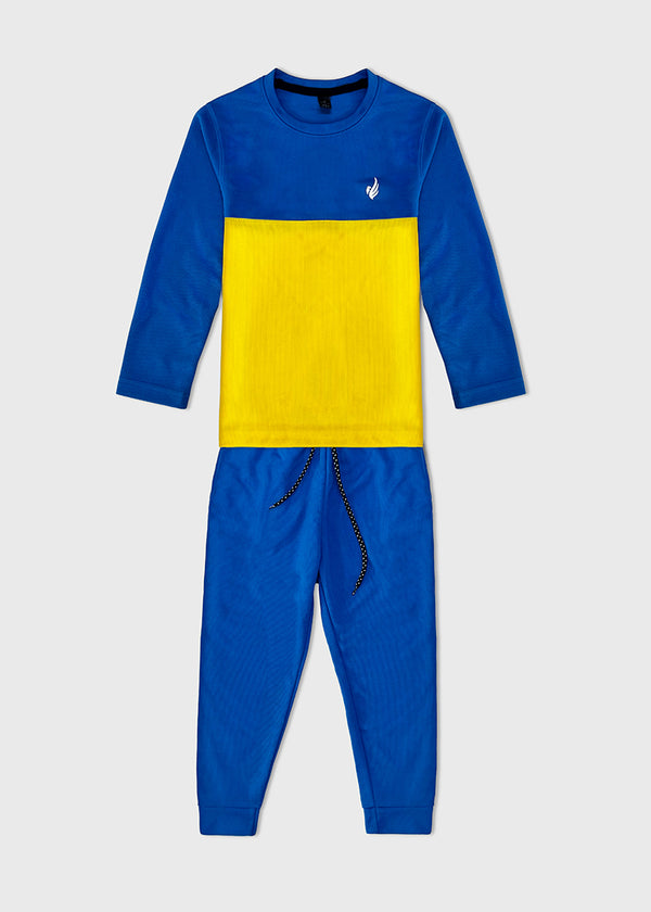 BOY TRACKSUIT S25BST006 BLU & YEL