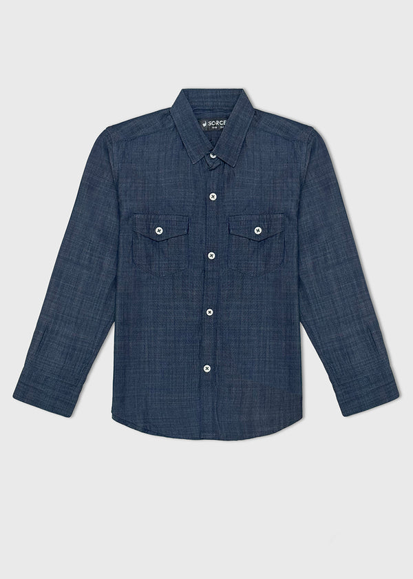 BOY DENIM SHIRT S25BSC009 DARK BLUE