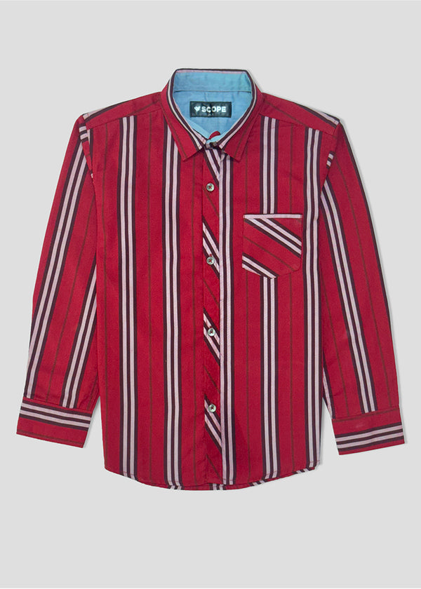 BOY C-SHIRT TWILL LINING S25BSC003 RED