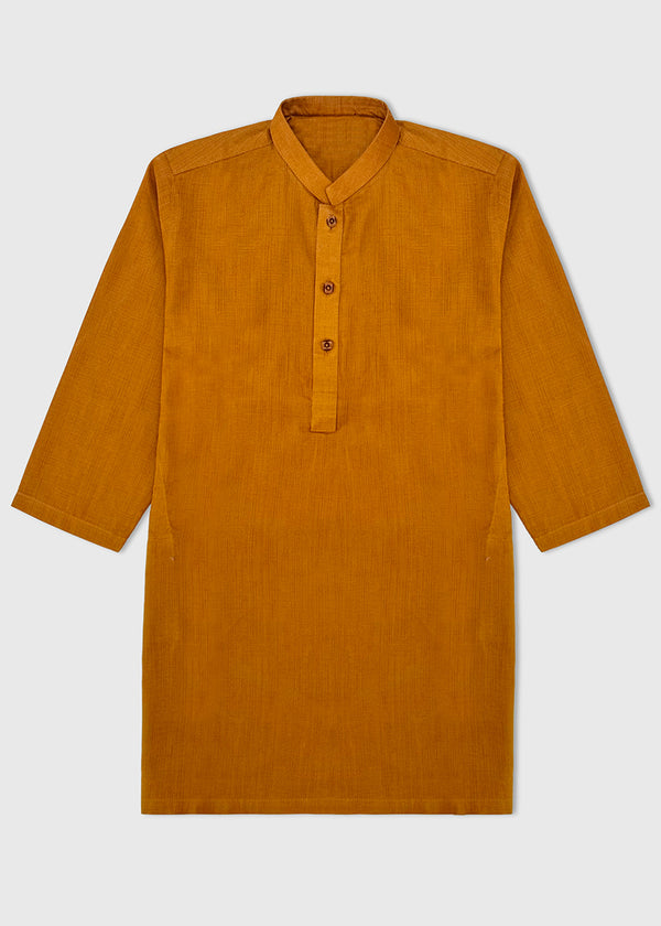 BOY TEXTURE KURTA S25BKR012 ORANGE