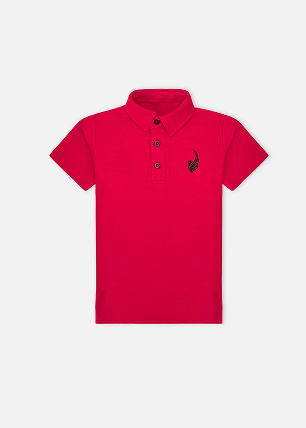 BOY EMROIDERY POLO S25BPL010 DARK PINK